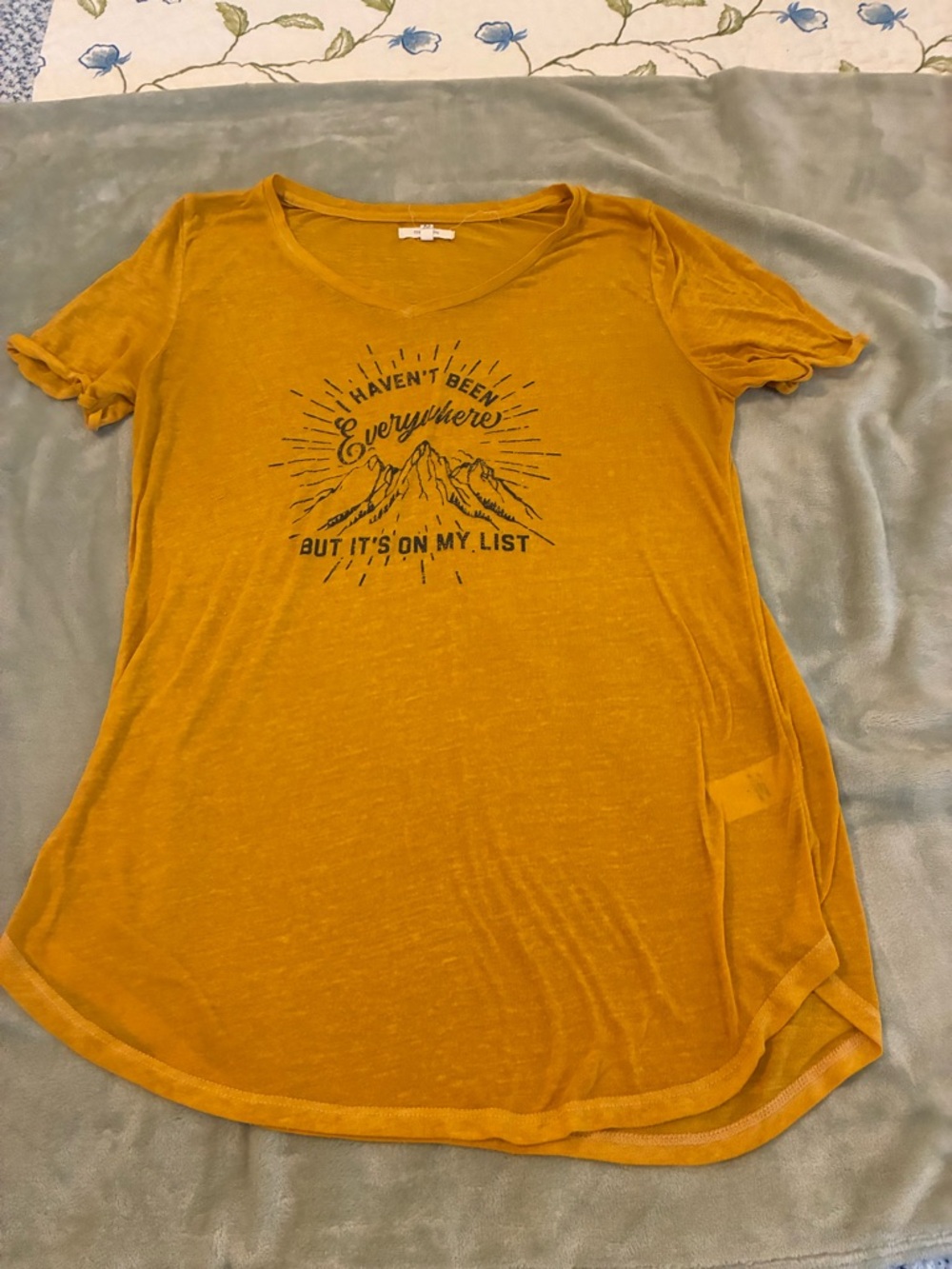 Women’s Maurices Brand Mustard Yellow Graphic Tee - 'Haven't Been Everywhere'